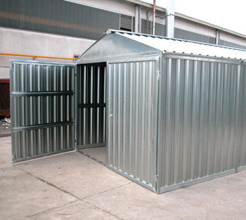 Container scarrabile da rifiuti con coperchio